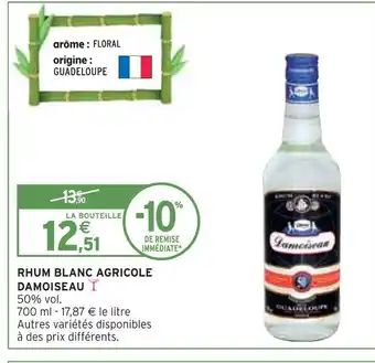 Damoiseau rhum blanc agricole
