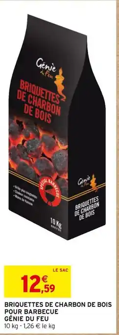 Intermarché Génie du feu briquettes de charbon de bois pour barbecue offre