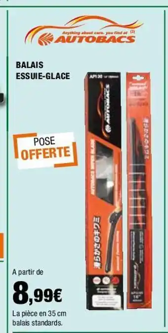 Autobacs Balais essuie-glace offre
