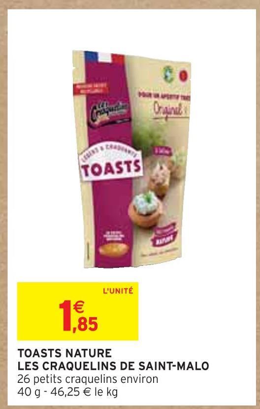 Intermarché Les craquelins de saint-malo toasts nature offre