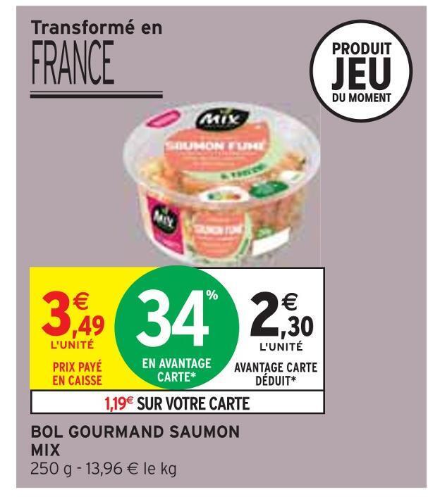 Intermarché Mix bol gourmand saumon offre
