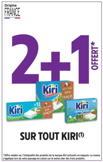 Intermarché Kiri 2+1 offert sur tout kiri offre