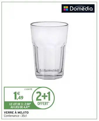 Intermarché Domedia verre à mojito offre
