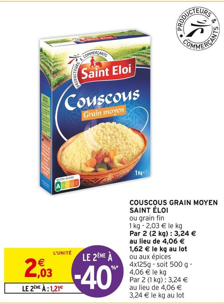 Promo Saint éloi couscous grain moyen chez Intermarché