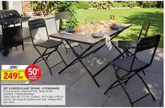 Intermarché Set 5 pieces pliant zephir - 4 personnes offre