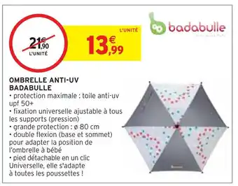 Badabulle ombrelle anti-uv