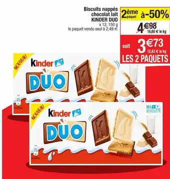 Cora x Carrefour Biscuits au chocolat kinder offre