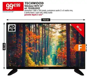 Cora x Carrefour Téléviseur techwood offre