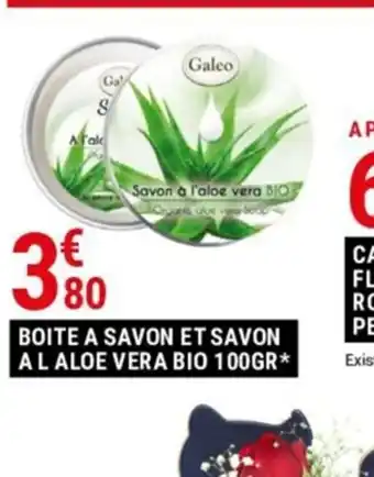 Gamm vert BOITE A SAVON ET SAVON AL ALOE VERA BIO 100GR* offre