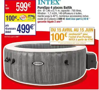 Cora x Carrefour Spa gonflable intex offre