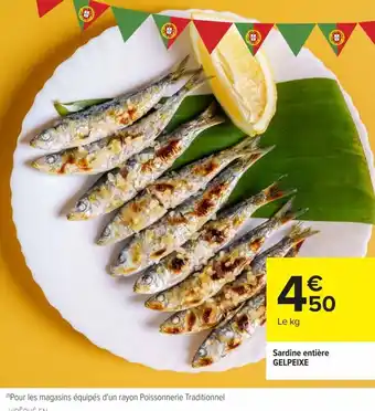 Carrefour Market Sardine entière GELPEIXE offre