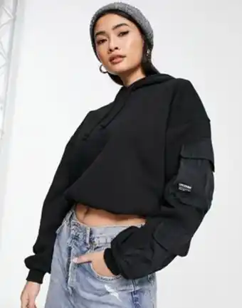 Dr denim - sweat Ă capuche utilitaire - noir