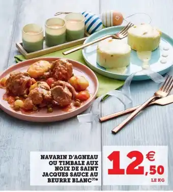 Super U Naravin D'agneau Ou Timbale Aux offre