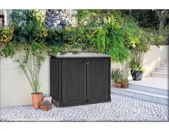 Brico Dépôt Coffre de rangement extérieur sio midi noir 845 l offre
