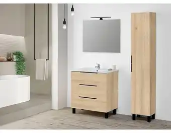 Brico Dépôt Colonne denver couleur effet bois - h. 189 x l. 35 x p. 30 cm. offre