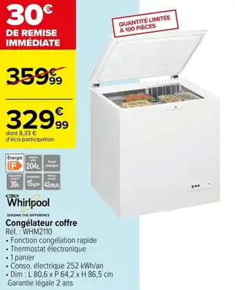 Congélateur coffre Réf. : WHM2110