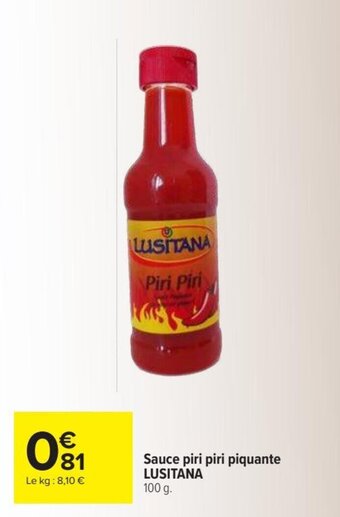 Sauce piri piri piquante LUSITANA 100 g.