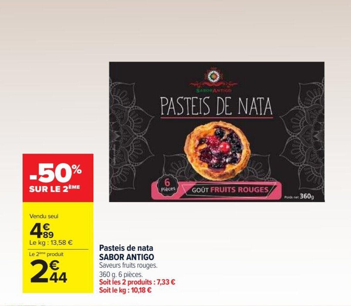 Carrefour Market Pasteis de nata SABOR ANTIGO offre