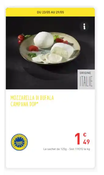 Grand Frais MOZZARELLA DI BUFALA CAMPANA DOP offre