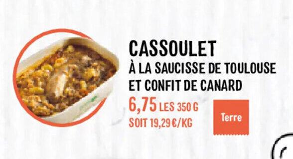 Ecomiam CASSOULET À LA SAUCISSE DE TOULOUSE ET CONFIT DE CANARD offre