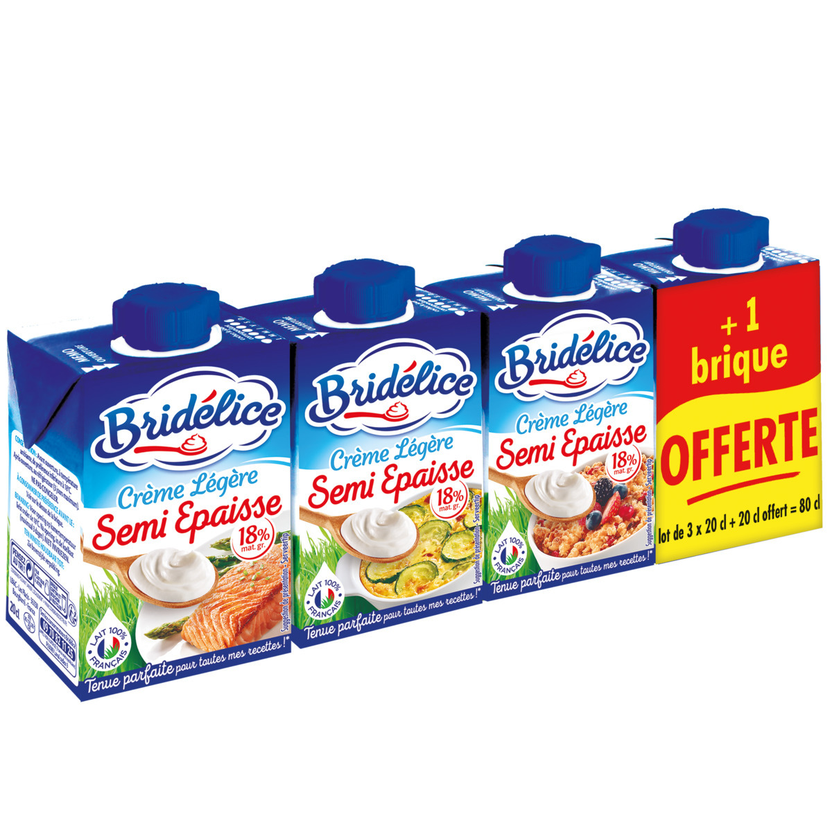 Auchan Crème légère semiépaisse bridélice offre