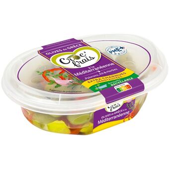 Auchan Olives dénoyautées à la méditerranéenne croc frais offre