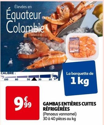 Auchan Gambas entières cuites réfrigérées offre