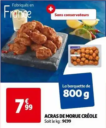 Auchan Acras de morue créole offre