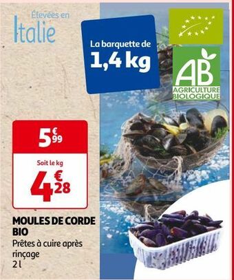 Auchan Moules de corde bio offre