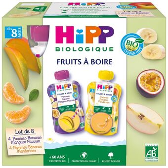 Gourdes aux fruits multipack hipp biologique