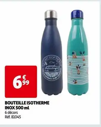 Auchan Bouteille isotherme inox 500 ml offre