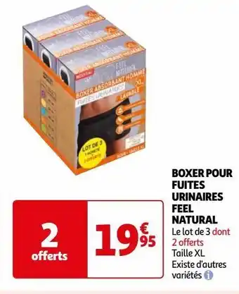 Boxer pour fuites urinaires feel natural