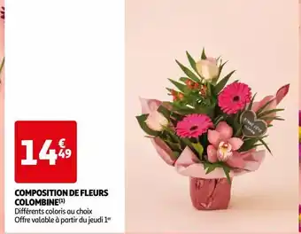 Composition de fleurs colombine