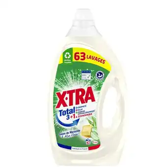 Auchan Supermarché Lessive liquide au savon de marseille et aloé vera x-tra total offre