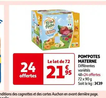 Auchan Materne pom'potes offre