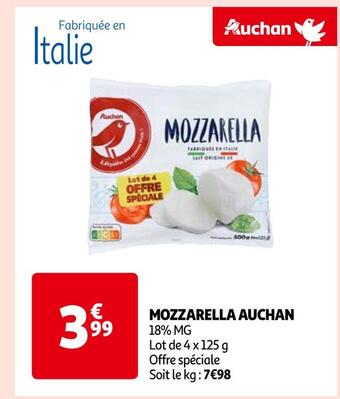 Auchan Auchan mozzarella offre