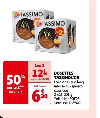 Auchan L'or / tassimo dosettes offre