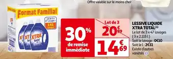 Auchan Xtra total lessive liquide (1) offre