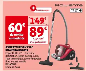 Auchan Rowenta aspirateur sans sac ro4853 offre