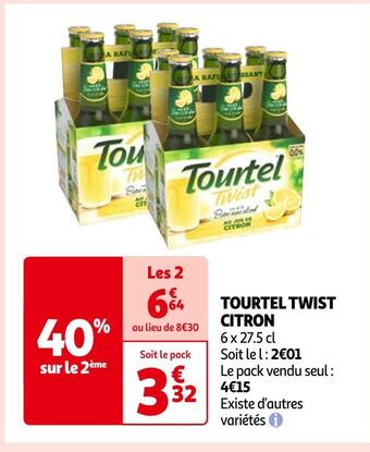Auchan Tourtel tourtel twist citron offre