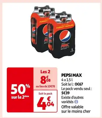 Auchan Pepsi pepsi max offre