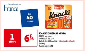 Auchan Herta knacki original offre
