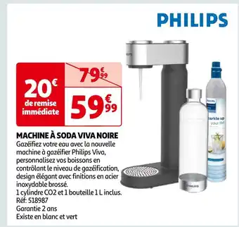 Auchan Philips machine à soda viva noire offre