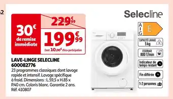 Auchan Selecline lave-linge 600082776 offre