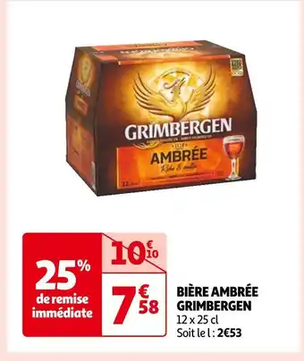 Auchan Grimbergen bière ambrée offre