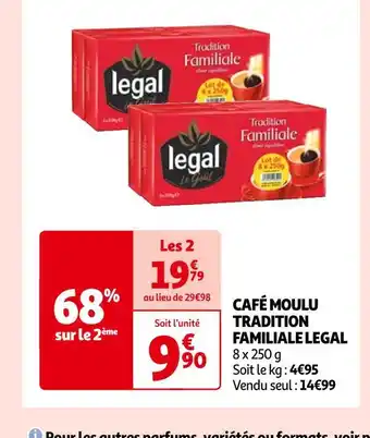 Auchan Legal café moulu tradition familiale offre