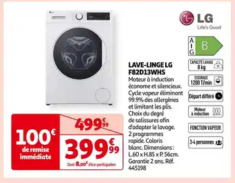 Auchan Lg lave-linge f82d13whs offre