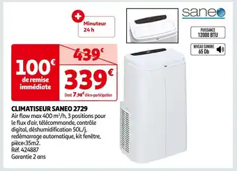 Auchan Saneo climatiseur 2729 offre