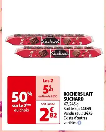 Auchan Rochers suchard rochers lait suchard offre