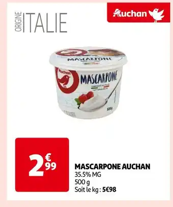 Auchan Auchan mascarpone offre